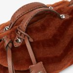 FENDI By The Way Selleria Medium Rust-colored sculpted shearling bag with 192 hand-sewn topstitches - Image 3